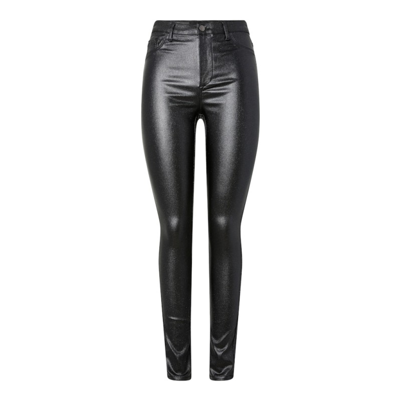 PIECES Highskin Glitter Jeggings - Sort / Glitter