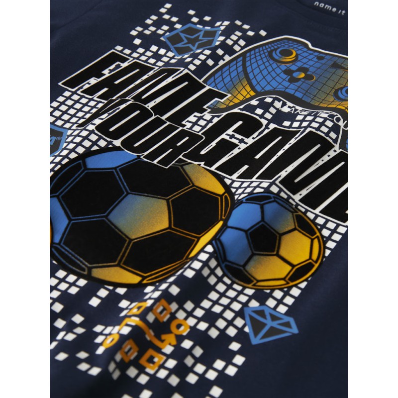 NAME IT KIDS Cola Fifae T-shirt - Navy Blazer