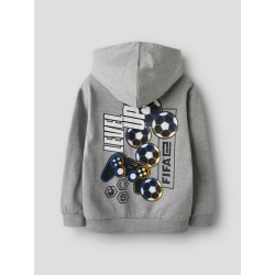 NAME IT KIDS Oniles Fifae Hoodie - Grey Melange