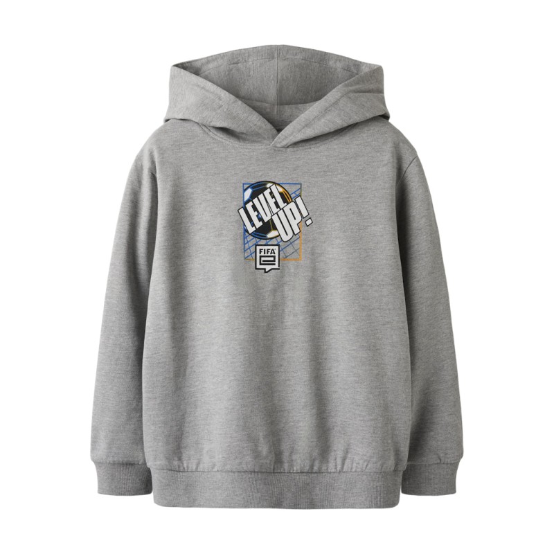 NAME IT KIDS Oniles Fifae Hoodie - Grey Melange