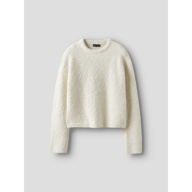 LMTD Roucle L/S Strik Sweater - Antique White