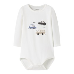 NAME IT BABY Remus L/S Bodystocking - Cloud Dancer