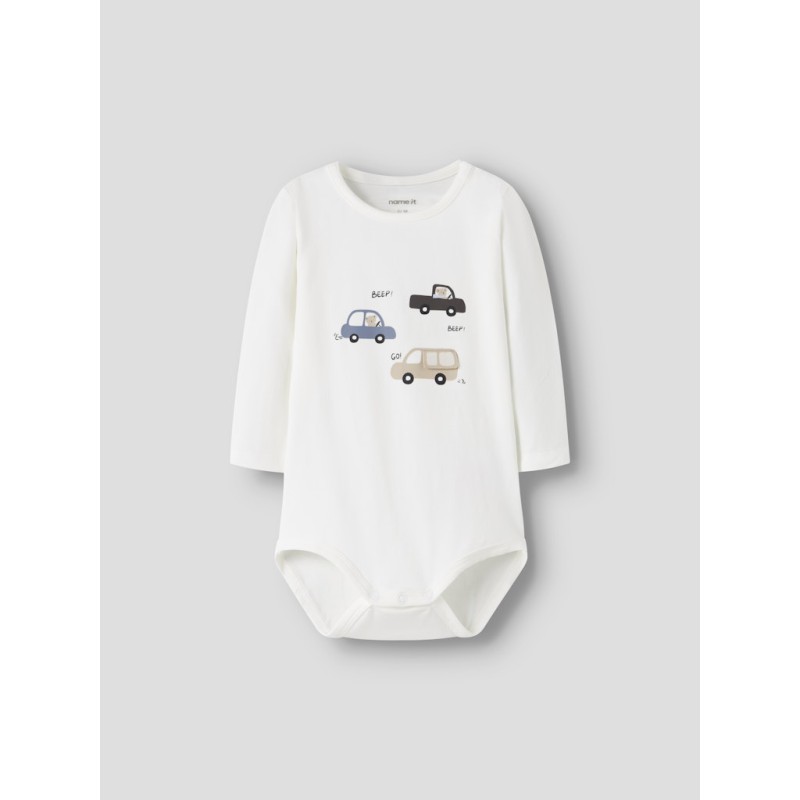 NAME IT BABY Remus L/S Bodystocking - Cloud Dancer