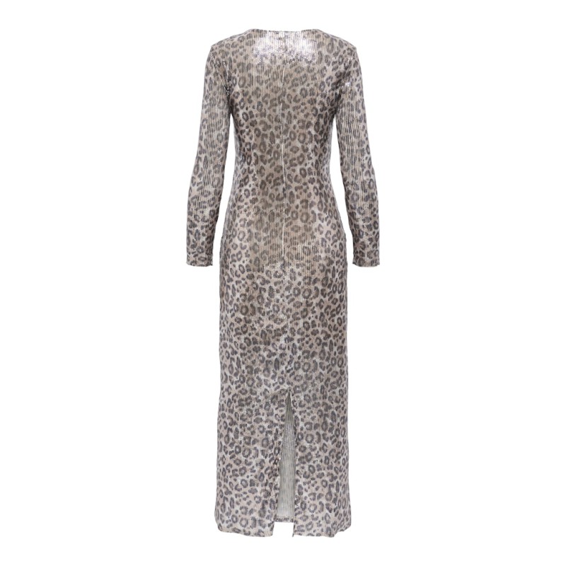 JDY Leona L/S Paillet Kjole - Brown Rice