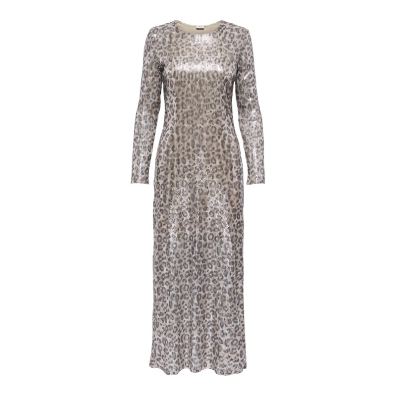 JDY Leona L/S Paillet Kjole - Brown Rice