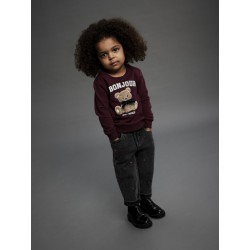 NAME IT MINI Rear L/S Sweatshirt - Burgundy