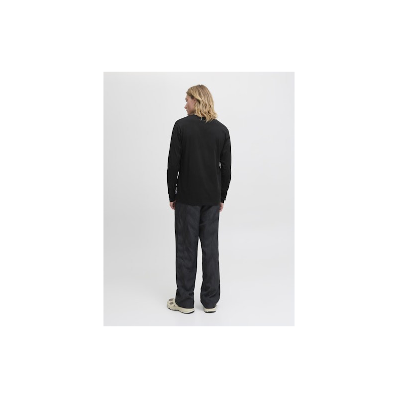 JACK&JONES Basic tee L/S O-Neck - Sort