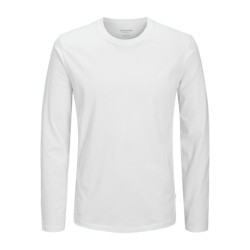 JACK&JONES Basic Tee L/S O-Neck - Hvid