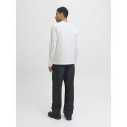 JACK&JONES Basic Tee L/S O-Neck - Hvid