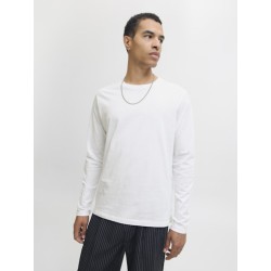 JACK&JONES Basic Tee L/S O-Neck - Hvid