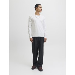 JACK&JONES Basic Tee L/S O-Neck - Hvid