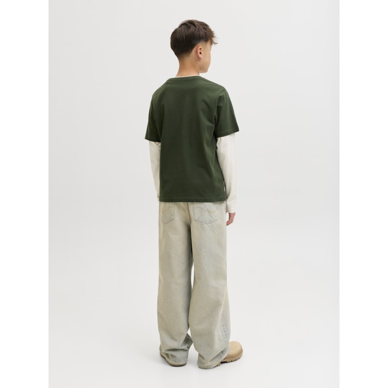JACK & JONES JUNIOR Noel Xmas T-shirt - Kombu Green