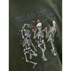 JACK & JONES JUNIOR Noel Xmas T-shirt - Kombu Green