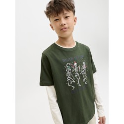JACK & JONES JUNIOR Noel Xmas T-shirt - Kombu Green