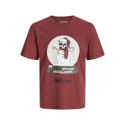 JACK & JONES JUNIOR Noel Xmas T-shirt - Brick Red