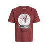 JACK & JONES JUNIOR Noel Xmas T-shirt - Brick Red