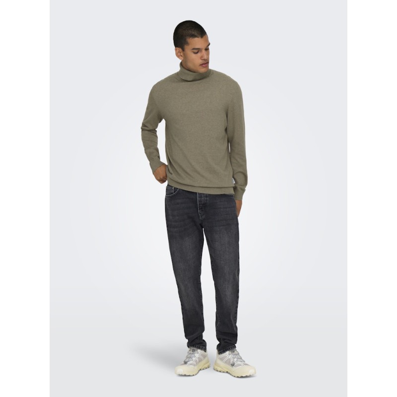 ONLY & SONS Loui Strik Pullover - Desert Taupe