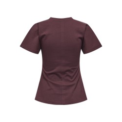 ONLY Marie Ruching T-shirt - Decadent Chocolate
