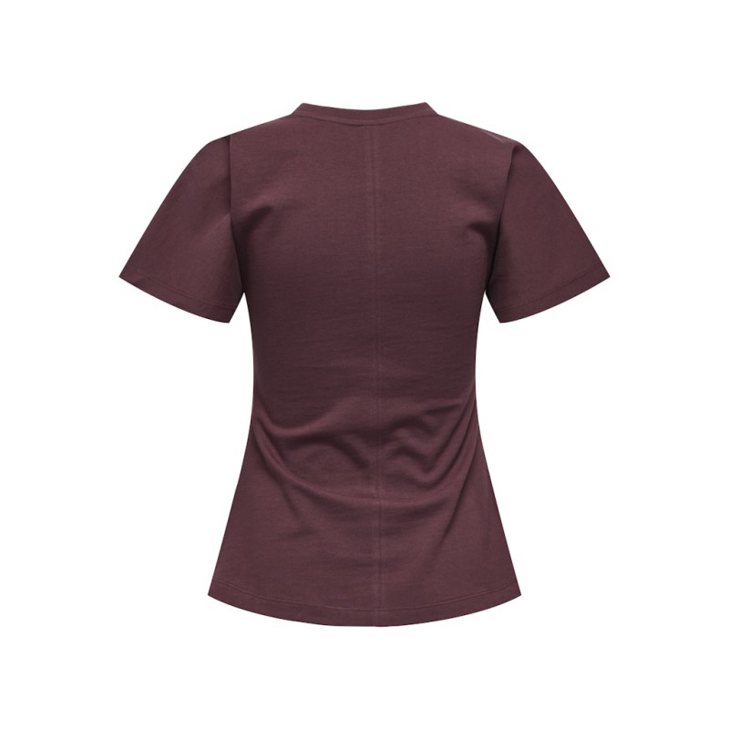 ONLY Marie Ruching T-shirt - Decadent Chocolate