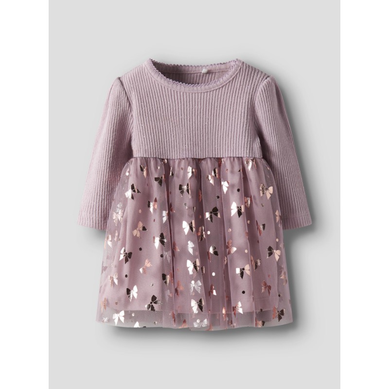 NAME IT BABY Rosally L/S Kjole - Keepsake Lilac
