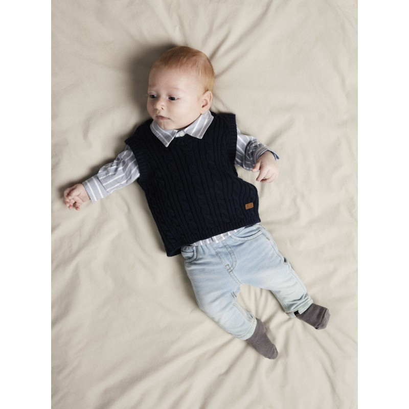 NAME IT BABY Roman Strik Slipover - Navy Blazer
