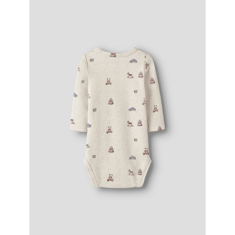 NAME IT BABY Ritoy L/S Bodystocking - Peyote Melange