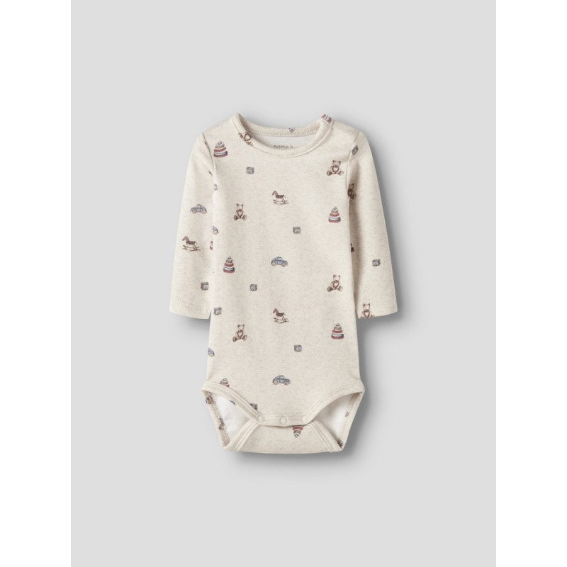 NAME IT BABY Ritoy L/S Bodystocking - Peyote Melange