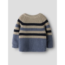 NAME IT BABY Raya L/S Strik Cardigan - Flint Stone