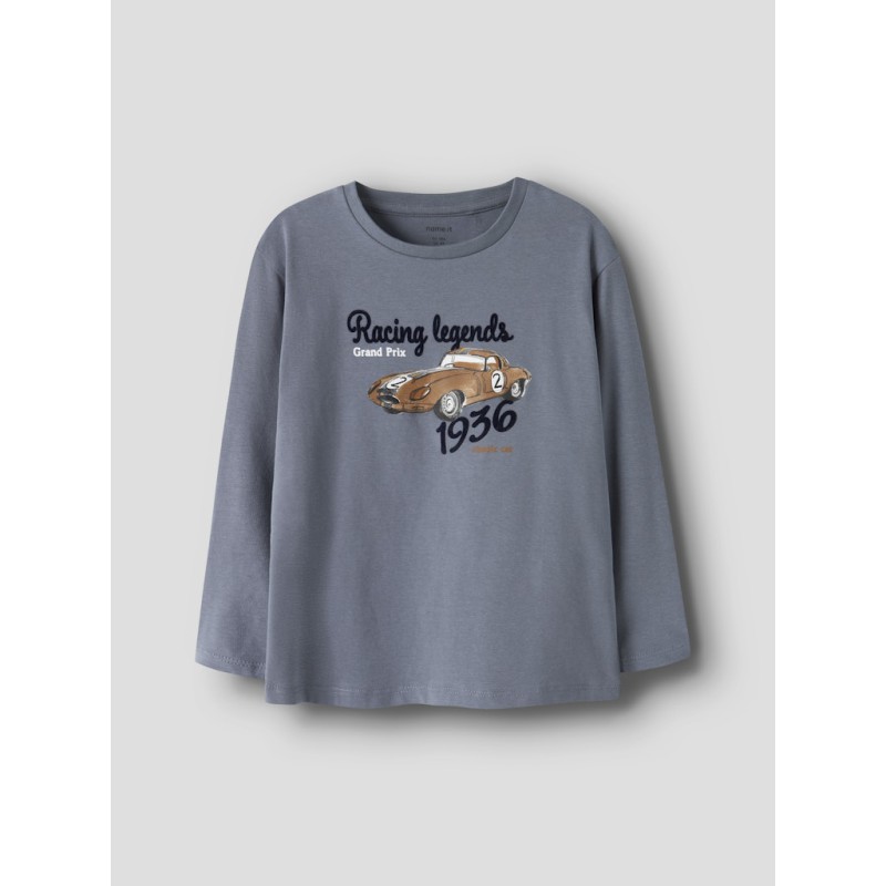 NAME IT MINI Rubin L/S Bluse - Flint Stone