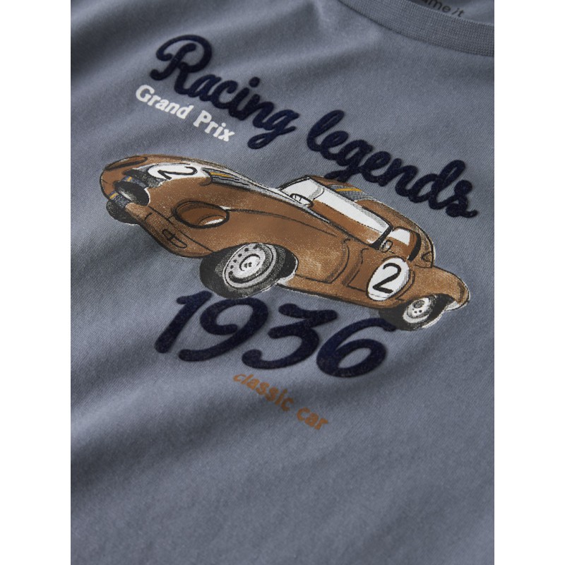 NAME IT MINI Rubin L/S Bluse - Flint Stone