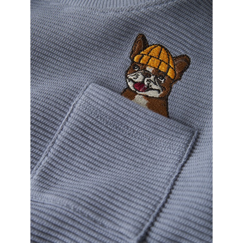 NAME IT MINI Rofus L/S Bluse - Flint Stone