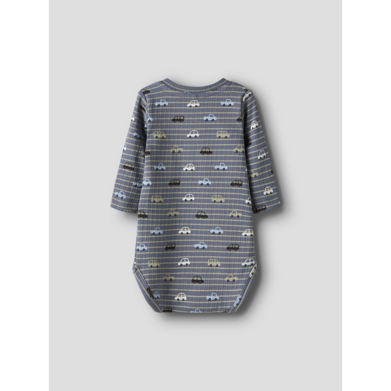 NAME IT BABY Ronald L/S Bodystocking - Flint Stone