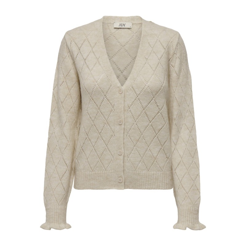 JDY Letty L/S Strik Cardigan - Whitecap Gray