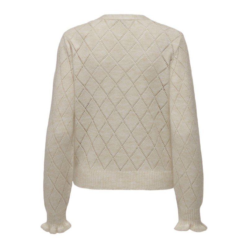 JDY Letty L/S Strik Cardigan - Whitecap Gray