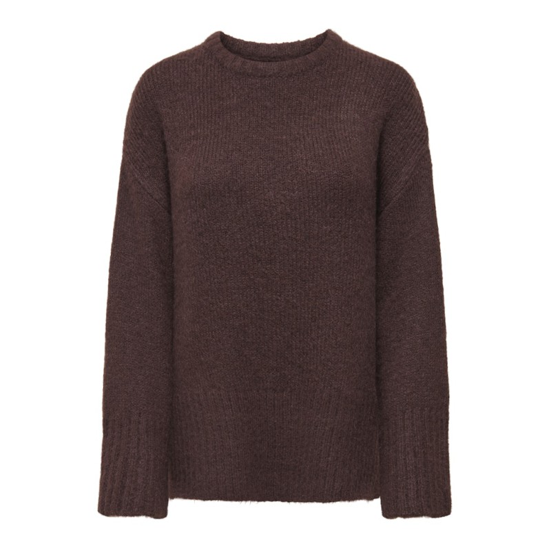 ONLY Maggie L/S Strik Sweater - Seal Brown