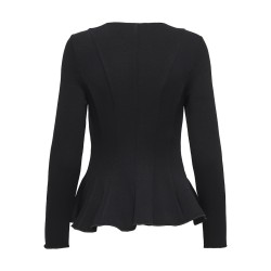 ONLY Kenya L/S Peplum Bluse - Sort