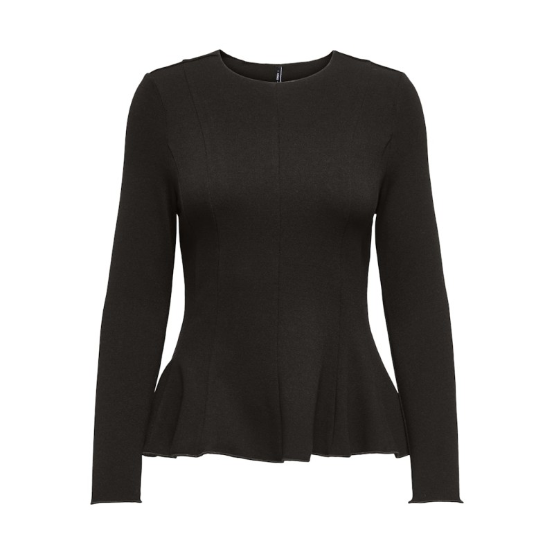 ONLY Kenya L/S Peplum Bluse - Chocolate Torte