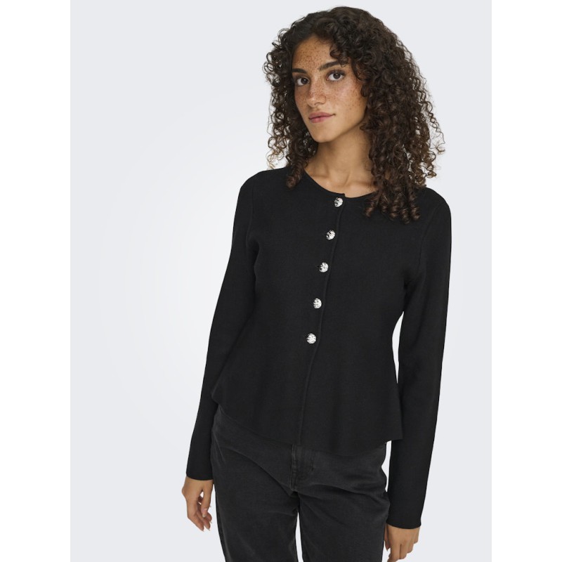 ONLY Melli L/S Strik Cardigan - Sort