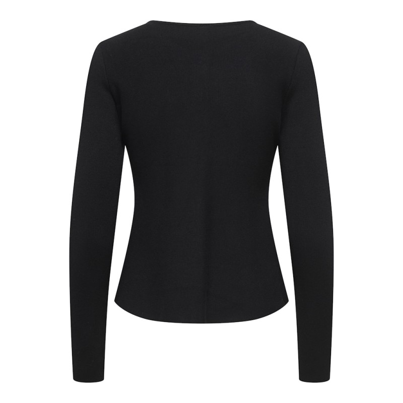 ONLY Melli L/S Strik Cardigan - Sort