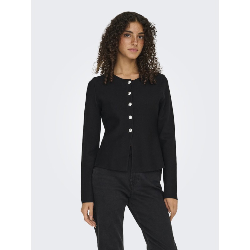 ONLY Melli L/S Strik Cardigan - Sort