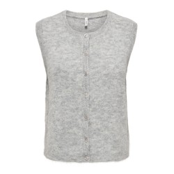 ONLY Allison Strik Vest - Light Grey Melange