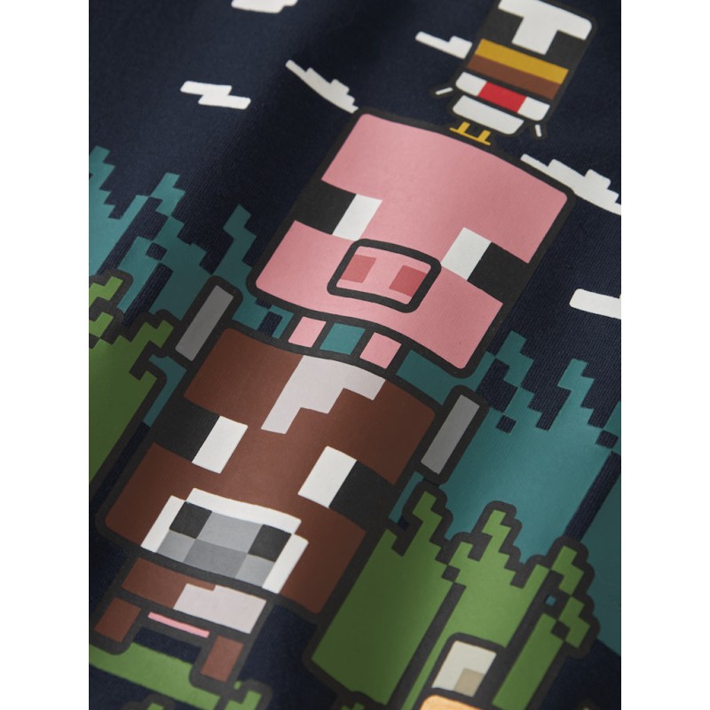 NAME IT MINI Nell Minecraft Sweatshirt - Navy Blazer