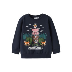 NAME IT MINI Nell Minecraft Sweatshirt - Navy Blazer