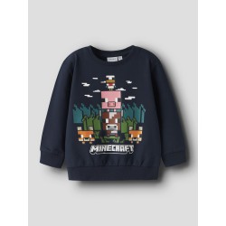 NAME IT MINI Nell Minecraft Sweatshirt - Navy Blazer