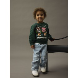 NAME IT MINI Nell Minecraft Sweatshirt - Bistro Green