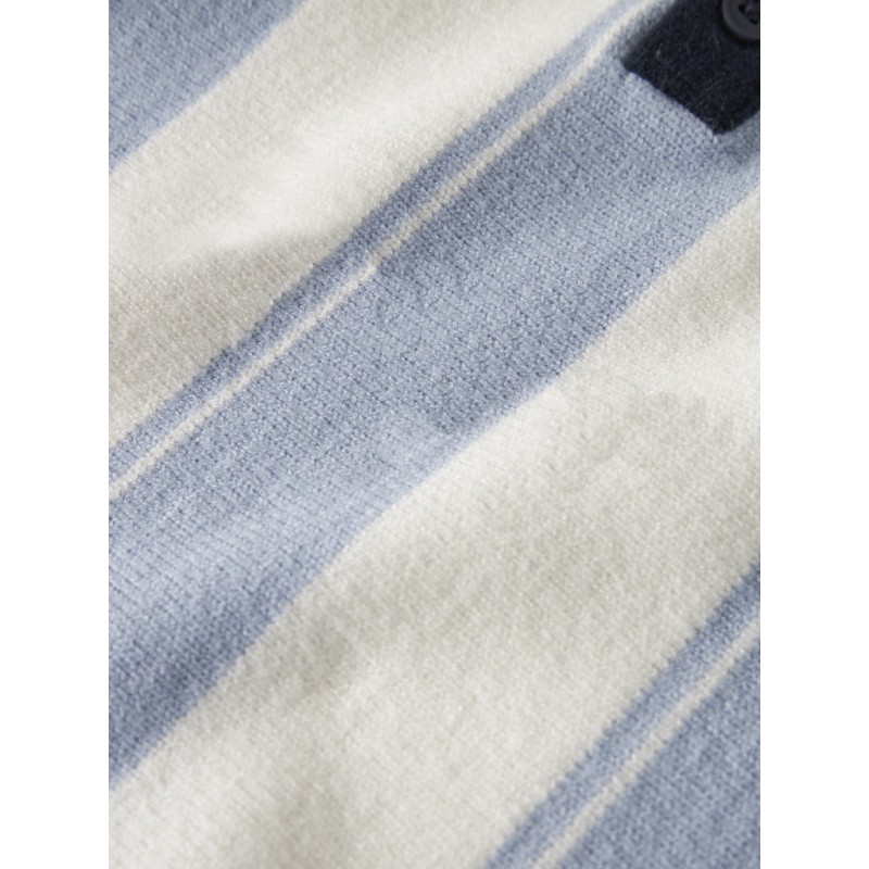 NAME IT KIDS Sima L/S Strik Polo - Kentucky Blue