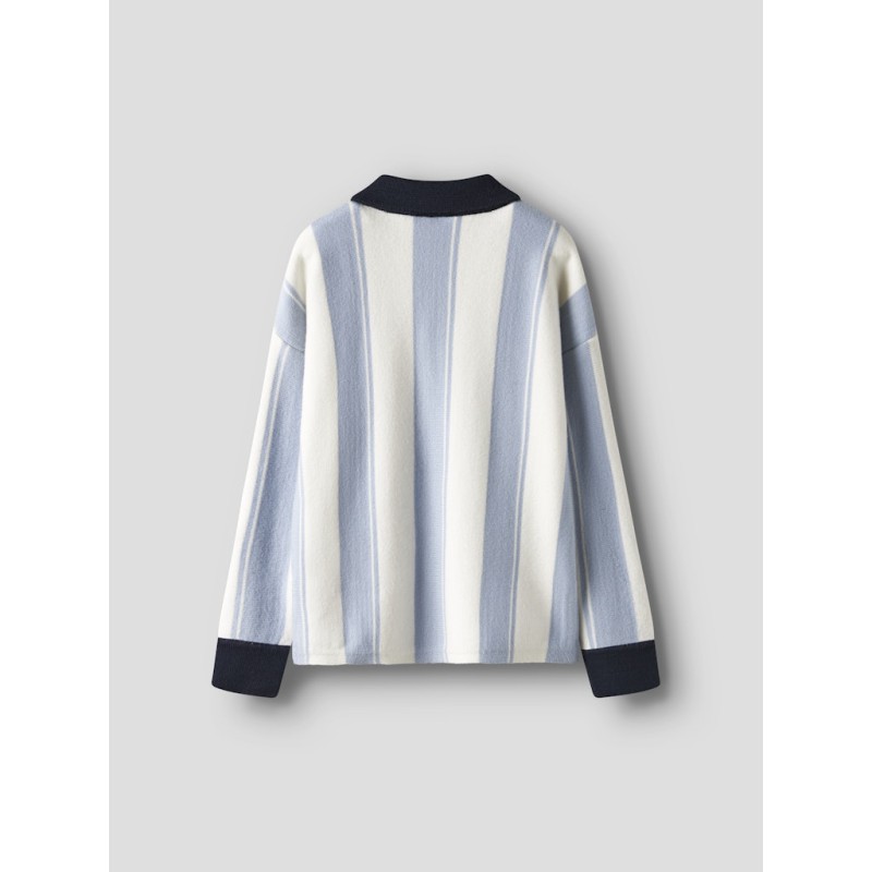 NAME IT KIDS Sima L/S Strik Polo - Kentucky Blue