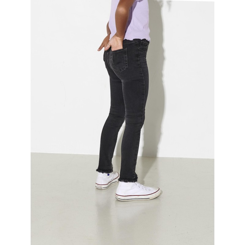 KIDS ONLY Blush Skinny Raw Jeans - Sort Denim