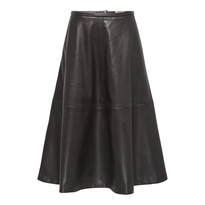 ONLY Gulv Imiteret Læder Nederdel - Mole