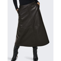 ONLY Gulv Imiteret Læder Nederdel - Mole